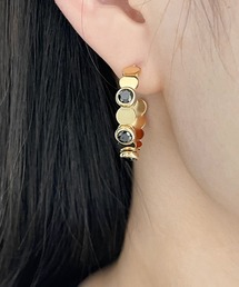F&D : ジルコンドットサークルピアス