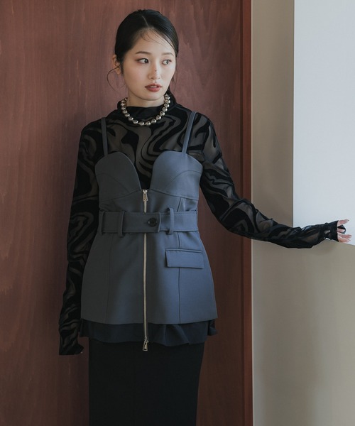 UNITED TOKYO(ユナイテッドトウキョウ)の「【WEB限定】ファンデーションビスチェ(ベスト・レディース・グレー/ブラック・FREE)」の11枚目の写真