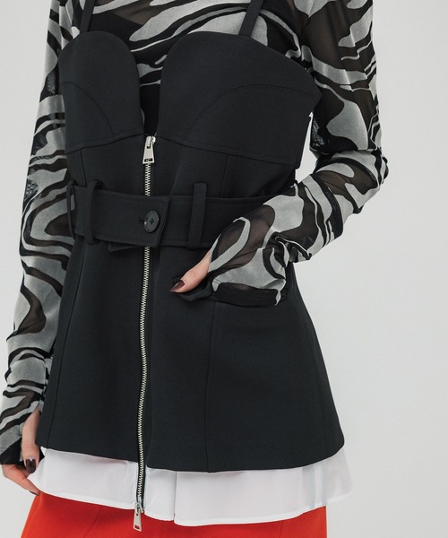 UNITED TOKYO(ユナイテッドトウキョウ)の「【WEB限定】ファンデーションビスチェ(ベスト・レディース・グレー/ブラック・FREE)」の8枚目の写真