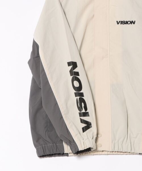 VISION STREET WEAR(ヴィジョンストリートウェア)の「【VISION STREET WEAR】ラグラントラックジャケット / ナイロンジャケット(ナイロンジャケット・レディース・アイボリー/ブラック/オリーブ/パープル・MEDIUM/LARGE/X-LARGE)」の7枚目の写真