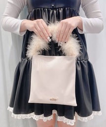 lilLilly | フェザーファーミニバッグ(トートバッグ)