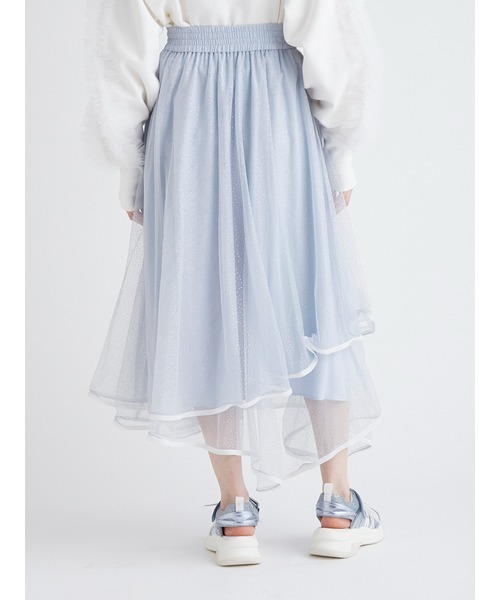 FURFUR（ファーファー）の「ラメチュールトリミングヘムスカート（スカート・レディース・ピンク/サックスブルー/ブラック/ホワイト・FREE/00）」の15枚目の写真