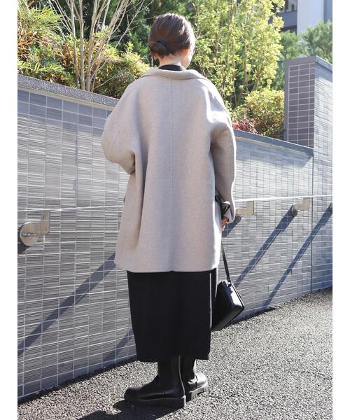 AMERICAN HOLIC(アメリカンホリック)の「リバーライクニュアンスコート(その他アウター・レディース・ベージュ系その他2/ネイビー・FREE)」の8枚目の写真