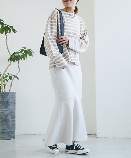 un dix cors（アンディコール）の「《3サイズ展開》ダンボールマーメイドスカート（スカート・レディース・ブラック/オフホワイト/オレンジ・S/L/M）」の13枚目の写真