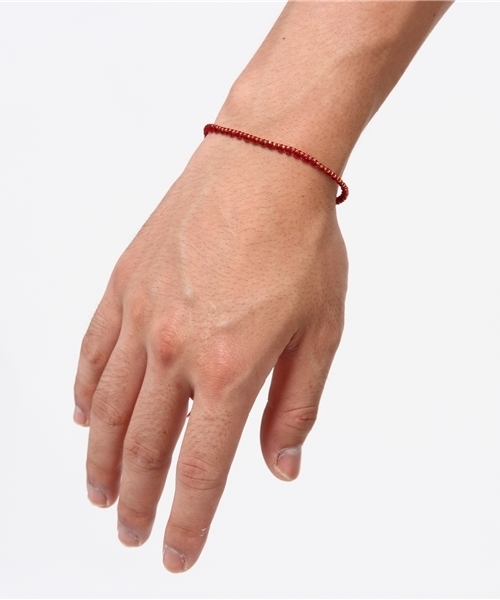 WEGO（ウィゴー）の「WEGO/ボールチェーンアンクレット（アンクレット・メンズ・レッド/ホワイト/ブラック・FREE）」の6枚目の写真