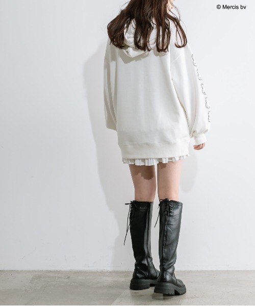 Miffy( ミッフィー)の「miffyスウェットパーカー 1041180070(パーカー・レディース・オフホワイト/ブラック・FREE)」の5枚目の写真