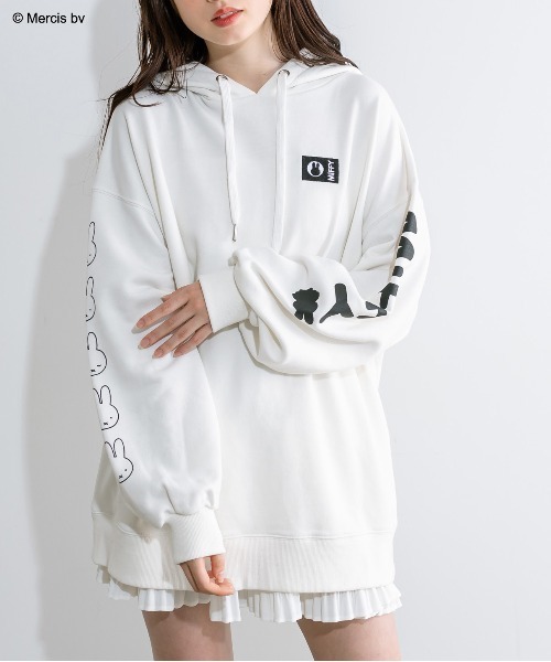 Miffy( ミッフィー)の「miffyスウェットパーカー 1041180070(パーカー・レディース・オフホワイト/ブラック・FREE)」の7枚目の写真