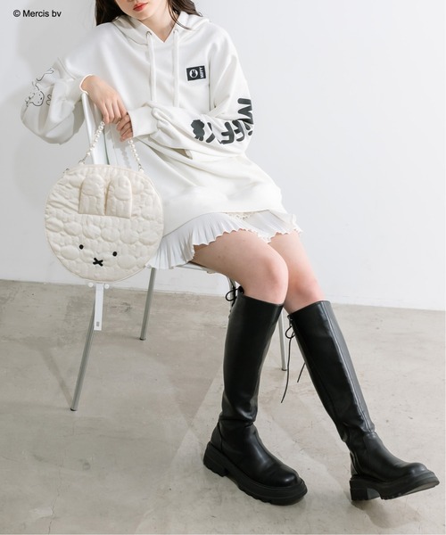 Miffy( ミッフィー)の「miffyスウェットパーカー 1041180070(パーカー・レディース・オフホワイト/ブラック・FREE)」の13枚目の写真