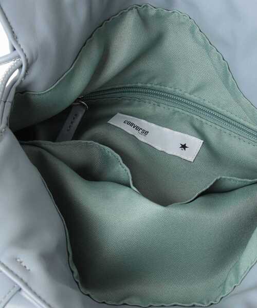 CONVERSE TOKYO（コンバーストウキョウ）の「ECO-LEATHER DRAWSTRING TOTE BAG（トートバッグ・レディース・ブラック/サックスブルー/ライトグレー・FREE）」の14枚目の写真