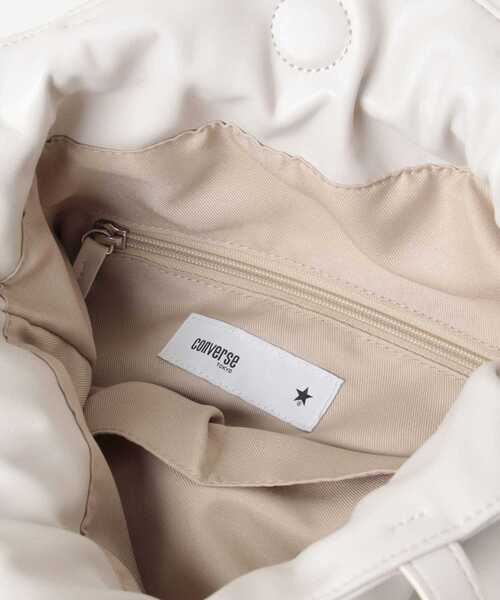 CONVERSE TOKYO（コンバーストウキョウ）の「ECO-LEATHER DRAWSTRING TOTE BAG（トートバッグ・レディース・ブラック/サックスブルー/ライトグレー・FREE）」の15枚目の写真