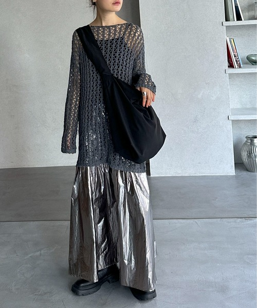 feepur（フェピュール）の「メタリックティアードスカート（スカート・レディース・ゴールド/ブラック/シルバー・MEDIUM）」の20枚目の写真