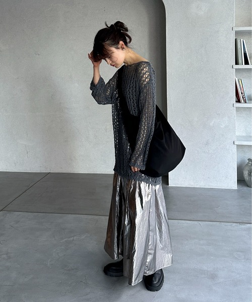 feepur（フェピュール）の「メタリックティアードスカート（スカート・レディース・ゴールド/ブラック/シルバー・MEDIUM）」の8枚目の写真