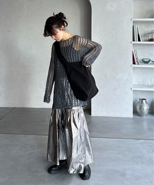 feepur（フェピュール）の「メタリックティアードスカート（スカート・レディース・ゴールド/ブラック/シルバー・MEDIUM）」の10枚目の写真