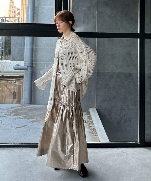 feepur（フェピュール）の「メタリックティアードスカート（スカート・レディース・ゴールド/ブラック/シルバー・MEDIUM）」の14枚目の写真