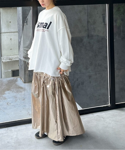 feepur（フェピュール）の「メタリックティアードスカート（スカート・レディース・ゴールド/ブラック/シルバー・MEDIUM）」の6枚目の写真