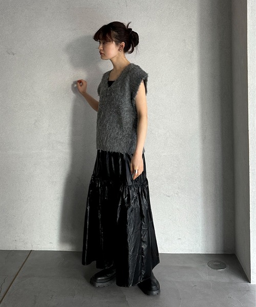 feepur（フェピュール）の「メタリックティアードスカート（スカート・レディース・ゴールド/ブラック/シルバー・MEDIUM）」の9枚目の写真