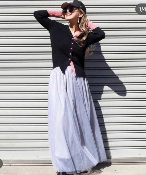 deux amour（ドゥーザムール）の「ボリュームチュールスカート（スカート・レディース・グレー/ブラック/ホワイト・FREE）」の7枚目の写真