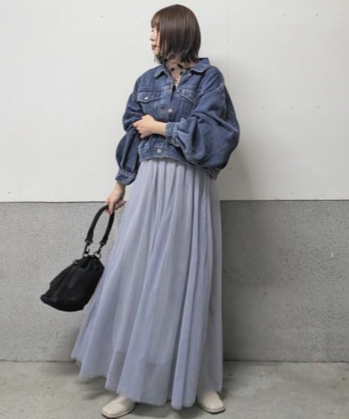 deux amour（ドゥーザムール）の「ボリュームチュールスカート（スカート・レディース・グレー/ブラック/ホワイト・FREE）」の6枚目の写真