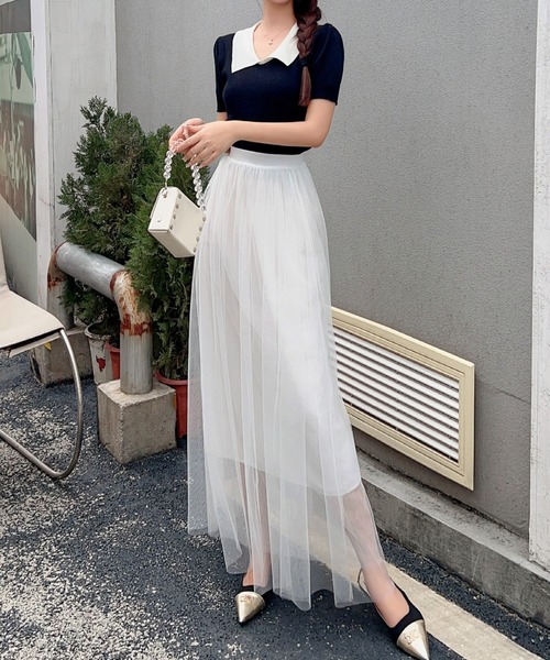 deux amour（ドゥーザムール）の「ボリュームチュールスカート（スカート・レディース・グレー/ブラック/ホワイト・FREE）」の12枚目の写真