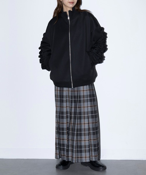 セール】【MAISON BREEZE reveur】ruffle sleeve track jacket フリル