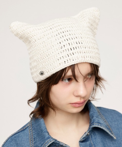 帽子 SLY KITTY KNIT BEANIE SLY KITTY KNIT BEANIE BLK -ファッション通販 FASHION WALKER