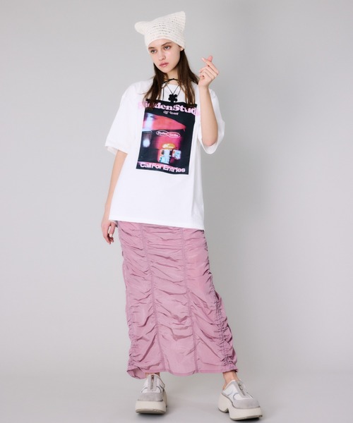 SLY（スライ）の「【再入荷】KITTY KNIT BEANIE キティ ニット ビーニー ネコ耳 猫耳 ニット帽（ニットキャップ/ビーニー・レディース・ブラック/カーキ/ホワイト・FREE）」の7枚目の写真