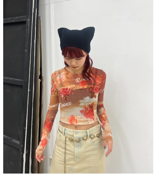 SLY（スライ）の「【再入荷】KITTY KNIT BEANIE キティ ニット ビーニー ネコ耳 猫耳 ニット帽（ニットキャップ/ビーニー・レディース・ブラック/カーキ/ホワイト・FREE）」の17枚目の写真