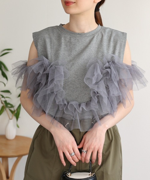 チュールドッキング2Pトップス Heather（ヘザー）の「チュールドッキング2P 145368（シャツ