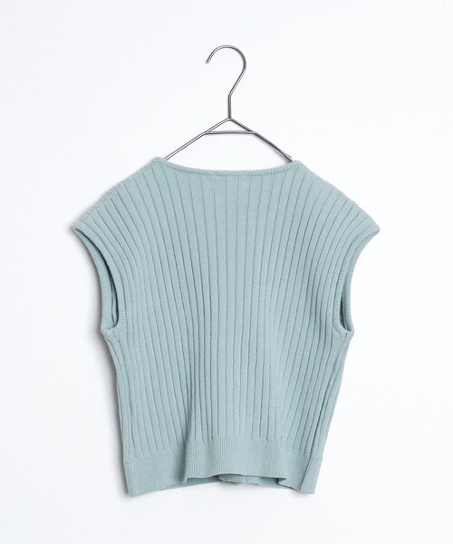 p.premier（ピードットプルミエ）の「ポケットデザインサマーニットジレ（ベスト・キッズ・オフホワイト/ブラック/サックスブルー・100/90/80/110/140/130/120）」の13枚目の写真