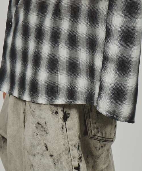 tk.TAKEO KIKUCHI(ティーケータケオキクチ)の「◆オンブレーチェック長袖シャツ(シャツ/ブラウス・メンズ・グレー系1/ブラック系1・01/02/03)」の8枚目の写真