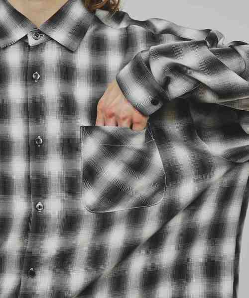 tk.TAKEO KIKUCHI(ティーケータケオキクチ)の「◆オンブレーチェック長袖シャツ(シャツ/ブラウス・メンズ・グレー系1/ブラック系1・01/02/03)」の9枚目の写真