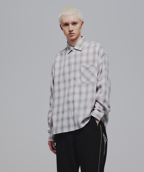 tk.TAKEO KIKUCHI(ティーケータケオキクチ)の「◆オンブレーチェック長袖シャツ(シャツ/ブラウス・メンズ・グレー系1/ブラック系1・01/02/03)」の16枚目の写真