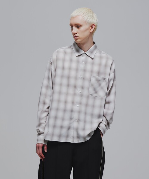 tk.TAKEO KIKUCHI(ティーケータケオキクチ)の「◆オンブレーチェック長袖シャツ(シャツ/ブラウス・メンズ・グレー系1/ブラック系1・01/02/03)」の17枚目の写真