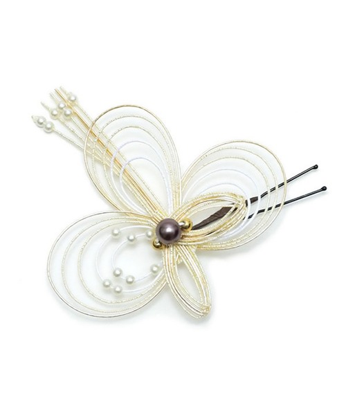 kimonomachi（キモノマチ）の「水引き 髪飾り ポイント髪飾り 髪飾り成人式　振袖髪飾り　袴 卒業式 成人式　 謝恩会 ヘアアクセサリー ヘアアレンジ Uピン髪飾り　ヘアアレンジ（和装小物・レディース・レッド/ゴールド/ブラック×ゴールド・ONE SIZE）」の12枚目の写真