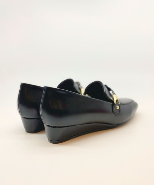 Sugar Sugar(シュガーシュガー)の「【SUGAR SUGAR】ローファー ウエッジ パンプス(5860)ビット付き デザイン 3cm(ローファー・レディース・アイボリー/ブラック・LL/S/M/L)」の8枚目の写真