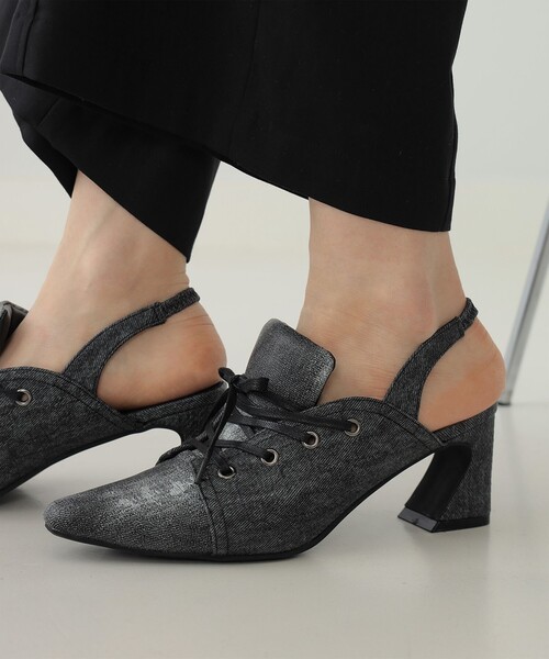 Ray BEAMS（レイビームス）の「Ray BEAMS / レースアップ ミュール（サンダル・レディース・ブラック/ブルー系その他4・23.0cm/23.5cm/24.0cm/24.5cm/25.0cm）」の3枚目の写真