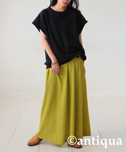 antiqua(アンティカ)の「ラグランベストトップス(ベスト・レディース・グレー系その他/ブラック/カーキオリーブ・FREE)」の11枚目の写真