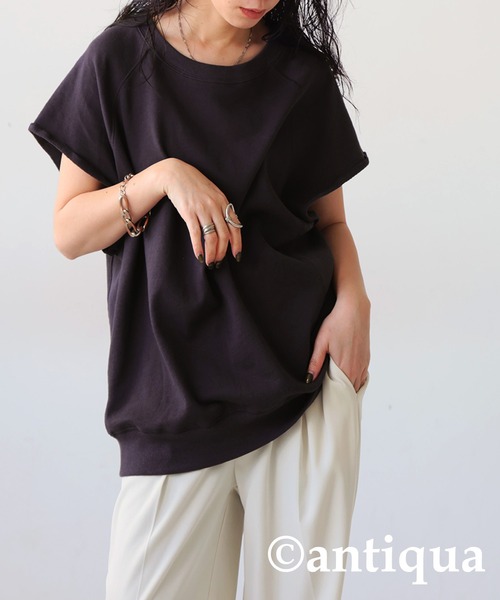 antiqua(アンティカ)の「ラグランベストトップス(ベスト・レディース・グレー系その他/ブラック/カーキオリーブ・FREE)」の18枚目の写真