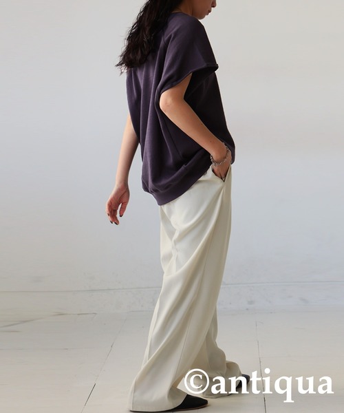 antiqua(アンティカ)の「ラグランベストトップス(ベスト・レディース・グレー系その他/ブラック/カーキオリーブ・FREE)」の19枚目の写真