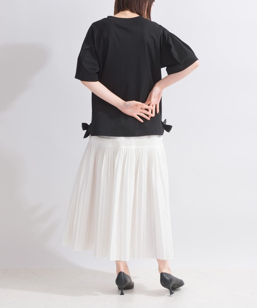 PICCIN 裾リボンタックスリーブコットンカットソー PICCIN（ピッチン）の「裾リボンタックスリーブコットン