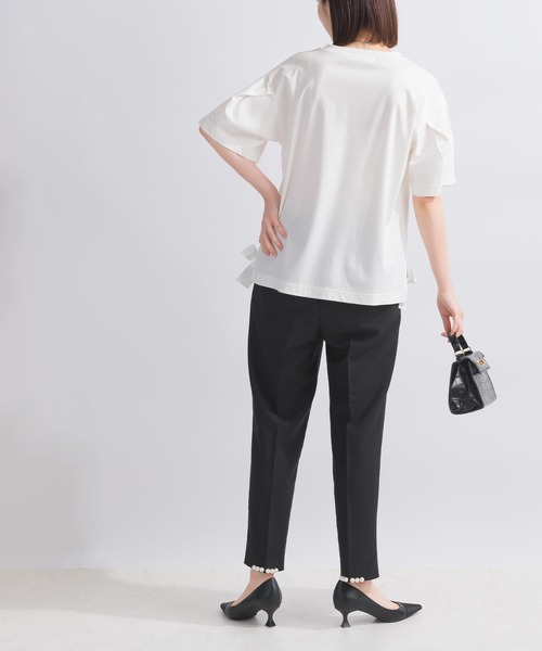 PICCIN 裾リボンタックスリーブコットンカットソー PICCIN（ピッチン）の「裾リボンタックスリーブコットン