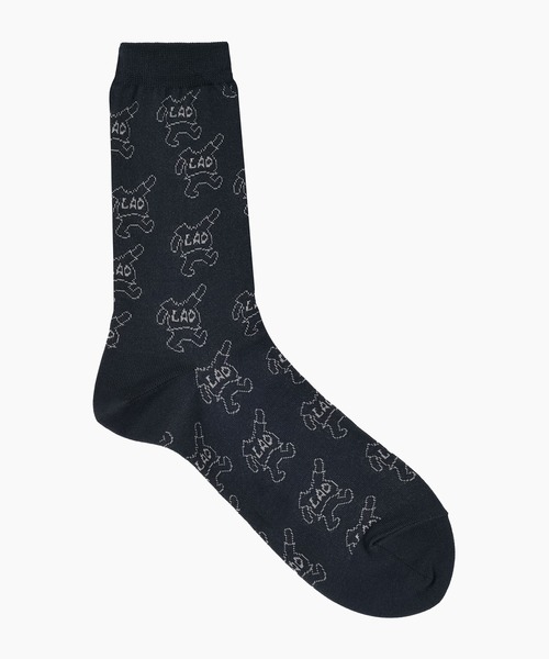 LAD MUSICIAN(ラッドミュージシャン)の「SOCKS(ソックス/靴下・メンズ・ダークネイビー/ブラック×グレー/グレー/ブラック×ブルー・FREE)」の2枚目の写真