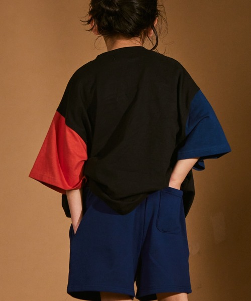 PAIRMANON STREET（ペアマノンストリート）の「【PAIRMANON STREET】アソート 無地 クレイジー 配色 半袖 Tシャツ（Tシャツ/カットソー・キッズ・ブラック/ブラック系その他/イエロー/ネイビー/ホワイト/ホワイト系その他/グリーン/レッド/ベージュ系その他・100/110/120/140/130/150/90）」の4枚目の写真