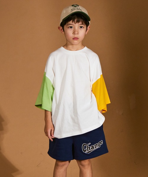 PAIRMANON STREET（ペアマノンストリート）の「【PAIRMANON STREET】アソート 無地 クレイジー 配色 半袖 Tシャツ（Tシャツ/カットソー・キッズ・ブラック/ブラック系その他/イエロー/ネイビー/ホワイト/ホワイト系その他/グリーン/レッド/ベージュ系その他・100/110/120/140/130/150/90）」の15枚目の写真