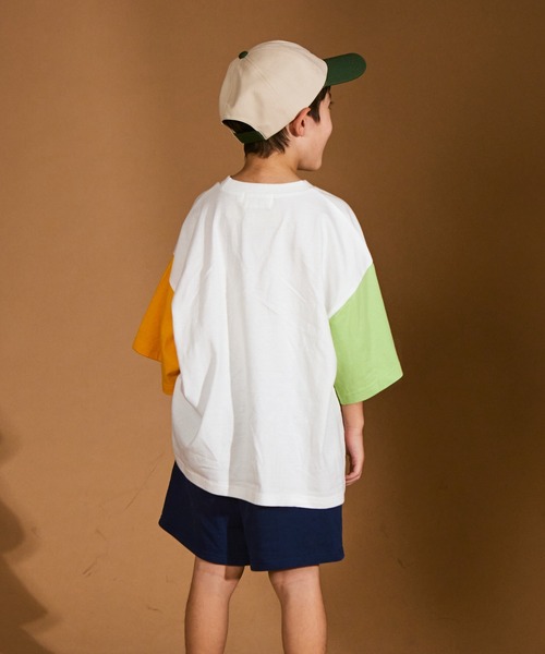 PAIRMANON STREET（ペアマノンストリート）の「【PAIRMANON STREET】アソート 無地 クレイジー 配色 半袖 Tシャツ（Tシャツ/カットソー・キッズ・ブラック/ブラック系その他/イエロー/ネイビー/ホワイト/ホワイト系その他/グリーン/レッド/ベージュ系その他・100/110/120/140/130/150/90）」の16枚目の写真