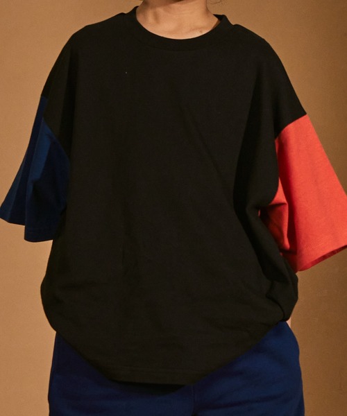 PAIRMANON STREET（ペアマノンストリート）の「【PAIRMANON STREET】アソート 無地 クレイジー 配色 半袖 Tシャツ（Tシャツ/カットソー・キッズ・ブラック/ブラック系その他/イエロー/ネイビー/ホワイト/ホワイト系その他/グリーン/レッド/ベージュ系その他・100/110/120/140/130/150/90）」の22枚目の写真