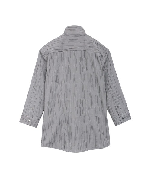 TORNADO MART(トルネードマート)の「ZERO by TORNADO MART∴ランダムタックストライプ7分袖シャツ(シャツ/ブラウス・メンズ・ブラック/グレー系その他/アイボリー/ブルー系1・M/L/LL/XXL)」の7枚目の写真