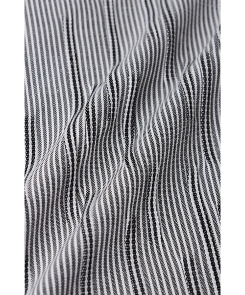 TORNADO MART(トルネードマート)の「ZERO by TORNADO MART∴ランダムタックストライプ7分袖シャツ(シャツ/ブラウス・メンズ・ブラック/グレー系その他/アイボリー/ブルー系1・M/L/LL/XXL)」の8枚目の写真