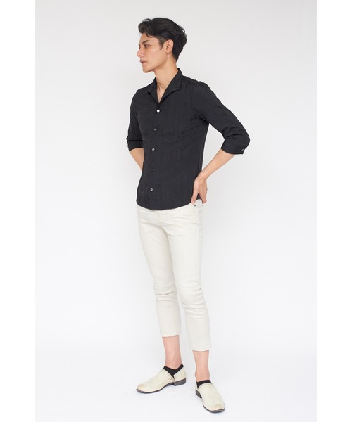 TORNADO MART(トルネードマート)の「ZERO by TORNADO MART∴ランダムタックストライプ7分袖シャツ(シャツ/ブラウス・メンズ・ブラック/グレー系その他/アイボリー/ブルー系1・M/L/LL/XXL)」の20枚目の写真