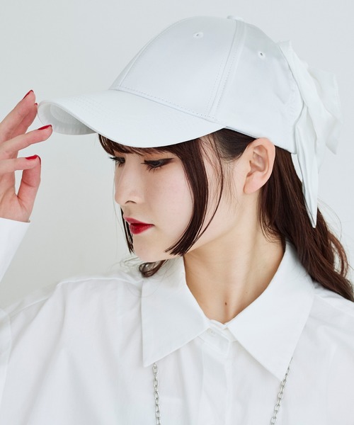 Narcissus(ナルシス)の「【Narcissus】リボンキャップ(キャップ・レディース・ホワイト/ブラック・FREE)」の15枚目の写真